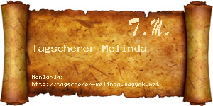 Tagscherer Melinda névjegykártya