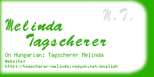 melinda tagscherer business card